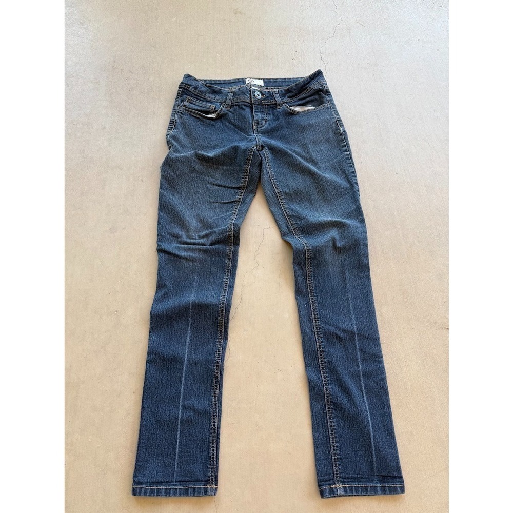 Y2K SO Skinny Jeans Womens Size 9 Blue Stretch Denim Mid Rise Slim
